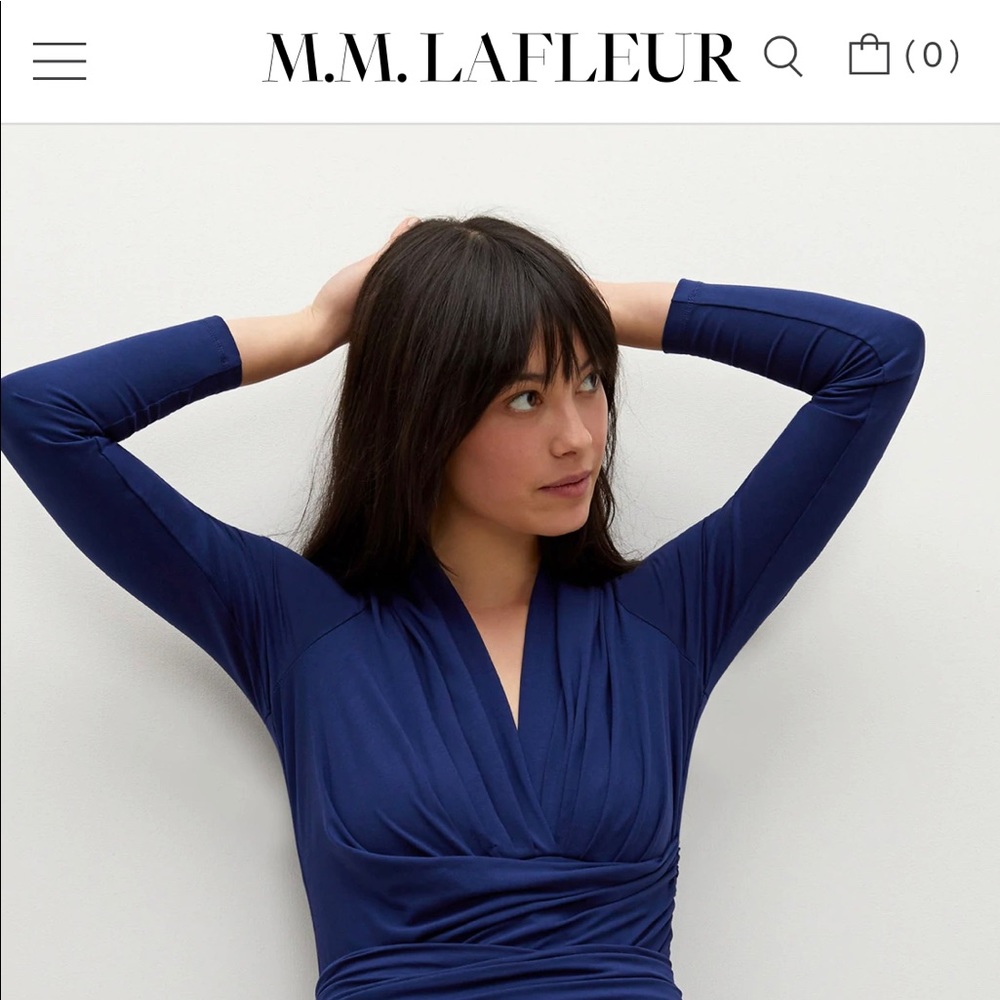 MM LaFleur Fey 2.0 Top in Regent Blue (M)